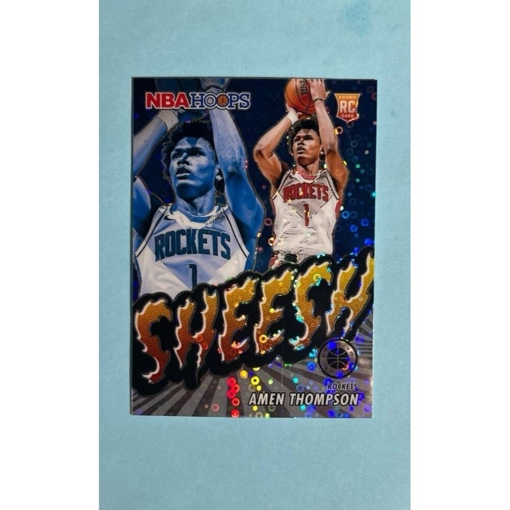 2023-24 NBA Hoops Premium Stock - Sheesh Disco Prizm #4 Amen Thompson RC